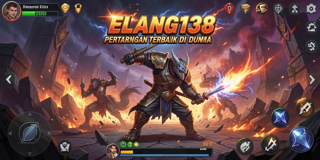 Tampilan aksi mendebarkan dari karakter dalam ELANG138.