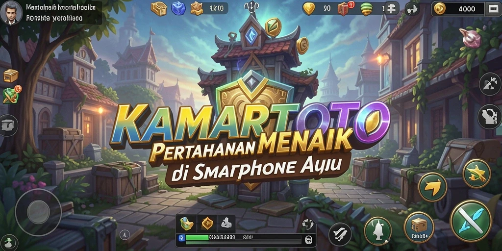 Screenshot gameplay KAMARTOTO menunjukkan aksi menara yang seru dan strategi pertempuran.
