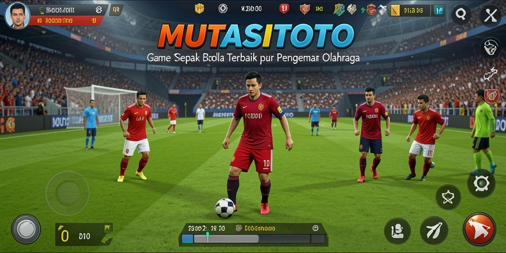 Tampilan gameplay MUTASITOTO yang mendebarkan di lapangan sepak bola.