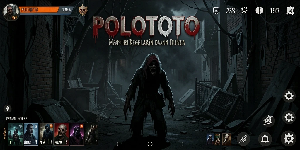 Tampilan gameplay menegangkan POLOTOTO dalam suasana Horror.