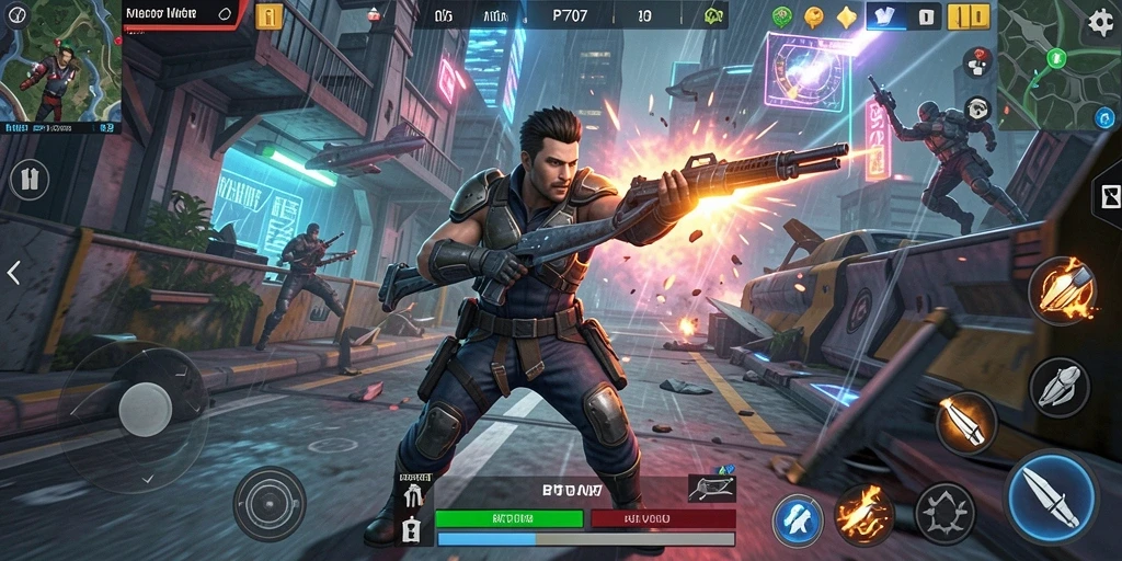 Tangkapan layar gameplay PT707 menampilkan aksi mendebarkan dan lingkungan yang detail.