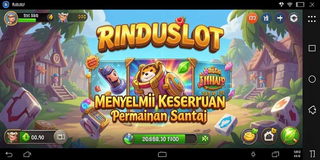 Screenshot RINDUSLOT menampilkan gameplay yang ceria dan menarik.
