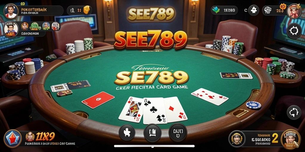 Tampilan gameplay Poker menarik di SEE789.
